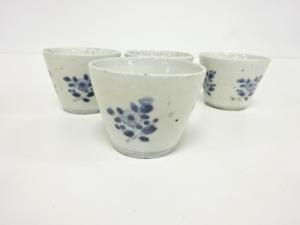 古伊万里　染付　蕎麦猪口　4客